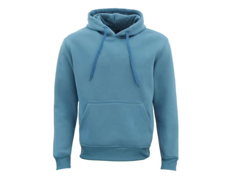 Adult Men's Unisex Basic Plain Hoodie Jumper Pullover Sweater Sweatshirt XS-3XL - Aqua