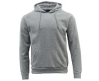 Adult Men's Unisex Basic Plain Hoodie Jumper Pullover Sweater Sweatshirt XS-5XL - Grey
