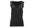 Womens Merino Wool Thermal Singlet Tops - Women's Top - Black