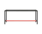 Work Bench Frame Matte Black and Matte Red 190x50x79 cm Metal