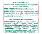 GAIA Natural Baby Natural Probiotic Toothpaste Fruit Smoothie 50g