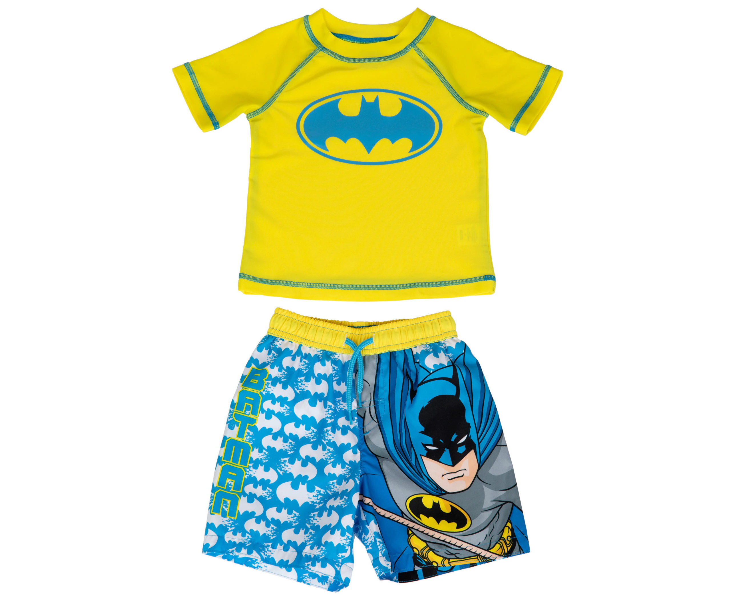 Batman The Dark Knight Toddler Swim Trunks and Rashguard Set