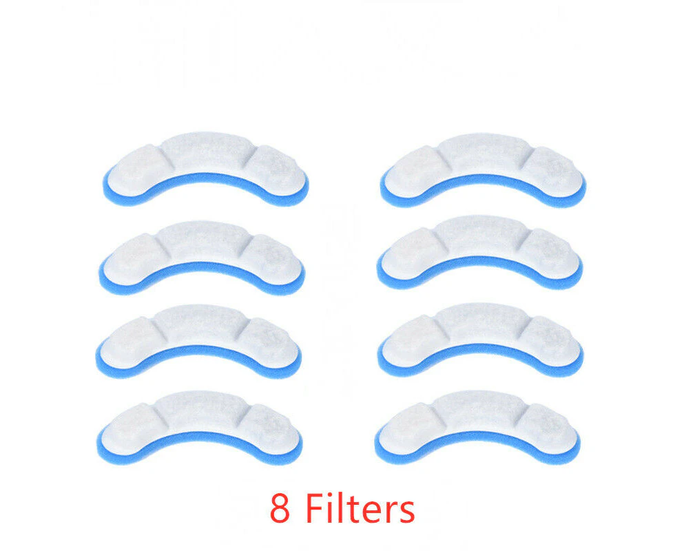 Friter 8 Pack Cat Water Fountain Filter, Water Fountain Diespenser Replacement Filter, Pet Water Fountain Carbon Filters