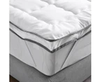 Luxury Mattress Topper Protector Cover White - Single