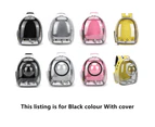 Black Cat Dog Breathable Pet Carrier Bag Outdoor Travel Transparent Space Backpack With Cover AU