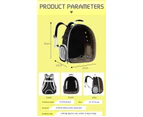 Black Cat Dog Breathable Pet Carrier Bag Outdoor Travel Transparent Space Backpack With Cover AU