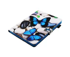 iPad Air 4 10.9"/iPad Pro 11" Butterflies on Pebbles Pattern Magnetic Flip Case Stand Cover, Blue