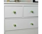 1x Green Round Ceramic Cabinet Drawer Knob - Interior Furniture Cupboard Door Handle - by Nicola Spring 7