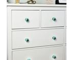 12x Turquoise Round Ceramic Cabinet Drawer Knobs - Interior Furniture Cupboard Door Handle - by Nicola Spring 7