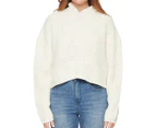 Urban Classics Women's Oversized Hoodie Sweater - White Sand