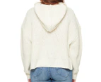 Urban Classics Women's Oversized Hoodie Sweater - White Sand