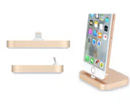Aluminium Charging Dock for iPhone with Braided Cable-Rose gold