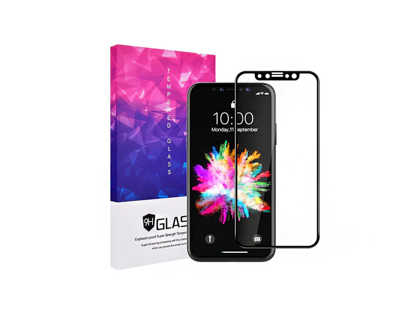 2-Pack Full-Coverage Tempered Glass Screen Protector for iPhone X