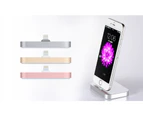 Aluminium Charging Dock for iPhone with Braided Cable-Rose gold