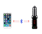 4-in-1 Bluetooth Car Hands-Free Kit with Music Transmitter-Black