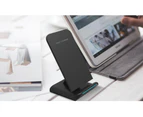 QI Fast Wireless Charger Stand for Various Samsung, Iphone 8, Iphone 8+, and Iphone X Smartphones-Black