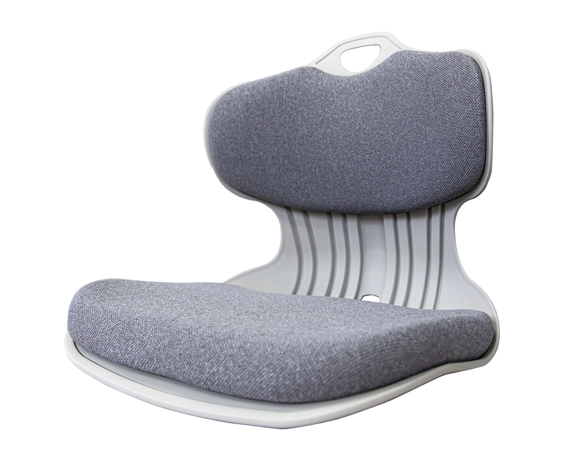 Samgong Grey Slender Chair Posture Correction Seat Floor Lounge Stackable