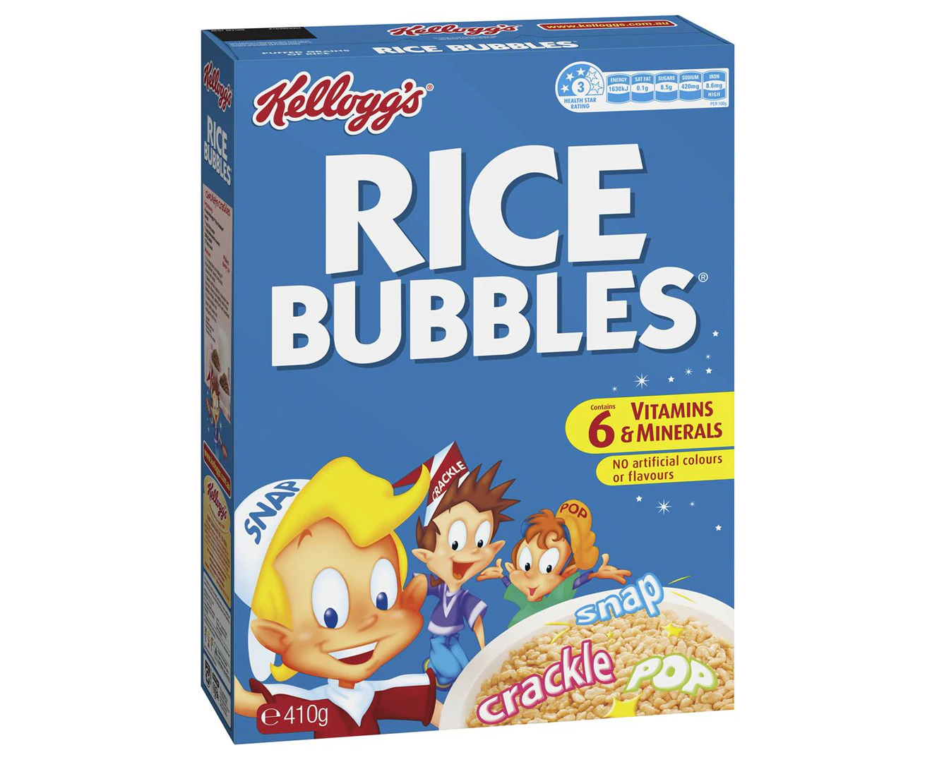 Kellogg's Rice Bubbles 410gm x 1