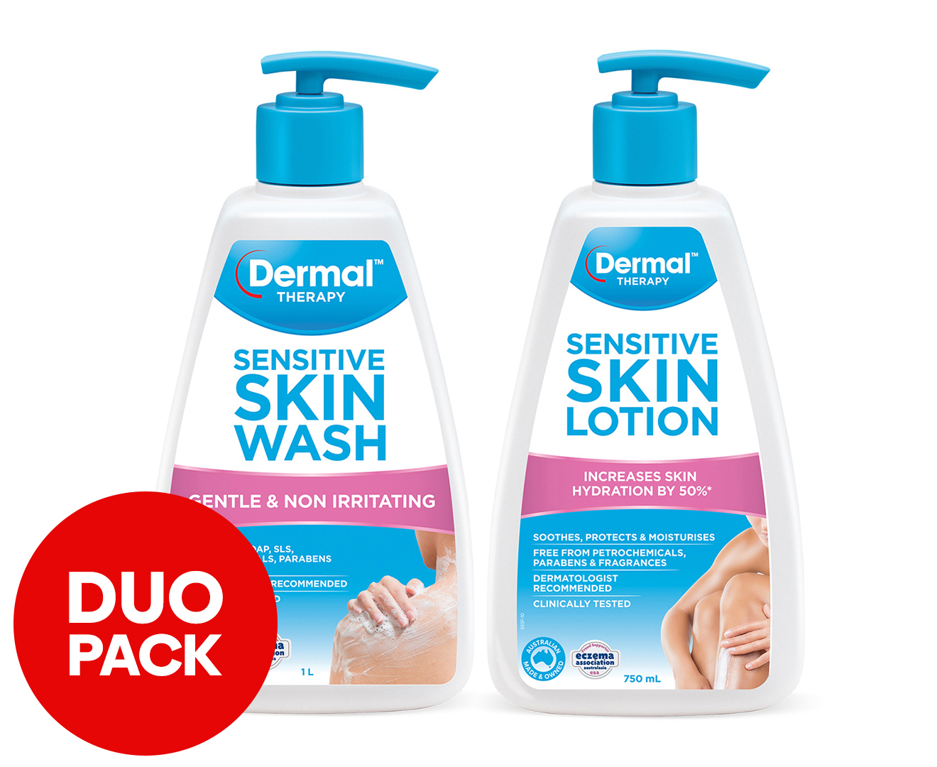 Dermal Therapy Sensitive Skin Wash & Lotion Catch.co.nz