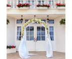 Costway Outdoor Garden Plant Arch Wedding Arch Steel Gate Patio Climbing Frame Decor