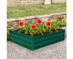 Costway Outdoor Raised Garden Bed Vegetable Planter Box Herbs Flower Yard Patio  100 x 80 x 30 cm