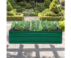 Costway Outdoor Raised Garden Bed Vegetable Planter Box Herbs Flower Yard Patio  100 x 80 x 30 cm