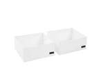 2x 2PK Box Sweden Kloset Storage Cube 28cm Square Organiser Tray Container White