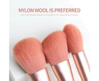 MAANGE 9Pcs Face Foundation Eyeshadow Powder Blush Soft Brushes Makeup Tool Kit-Pink