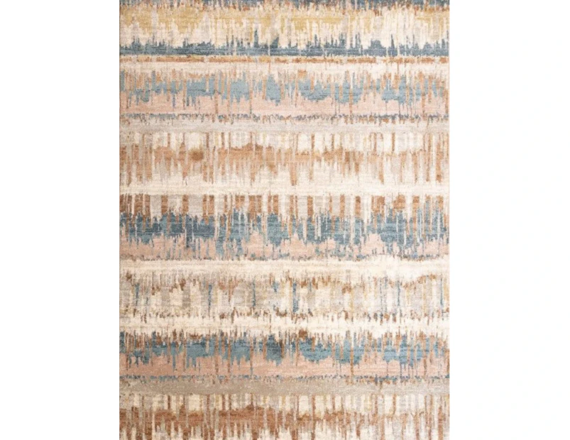 Destiny Beige Multi Colour Wave Abstract Rug