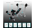 45KG - Multi Station Home Gym Weights Bench Press - Commercial Grade