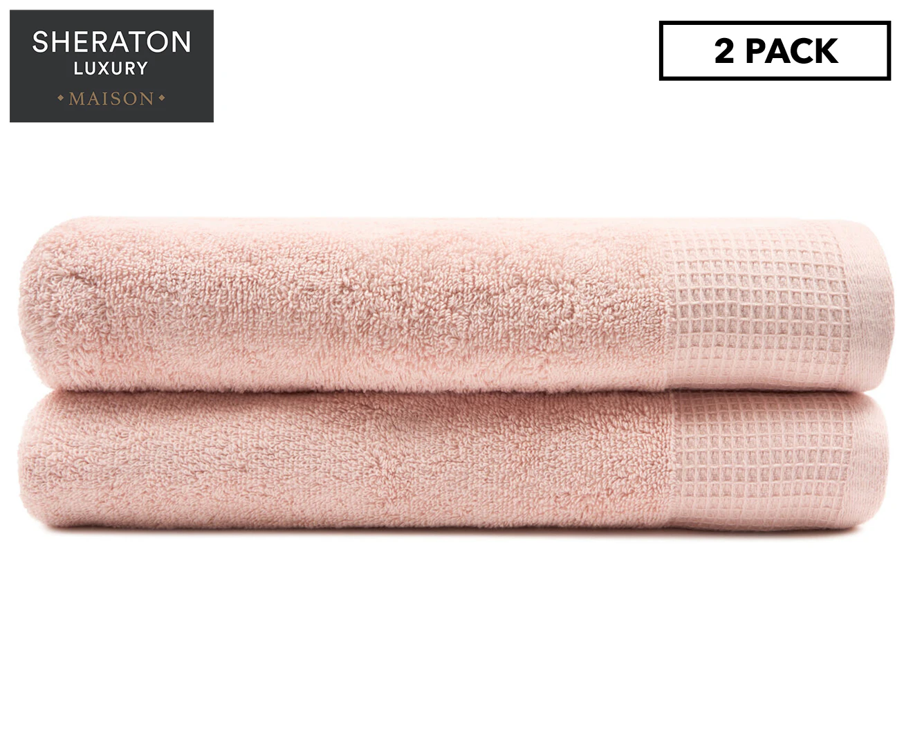 Sheraton Luxury Maison Greenwich Bath Towel 2-Pack - Peach Whip