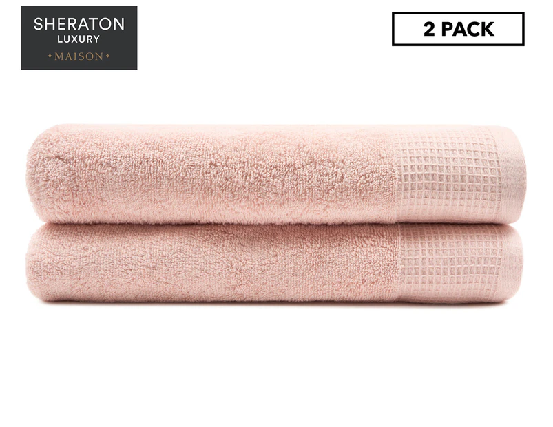 Sheraton Luxury Maison Greenwich Bath Towel 2-Pack - Peach Whip