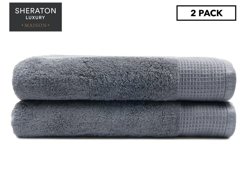 Sheraton Luxury Maison Greenwich Bath Towel 2-Pack - Charcoal
