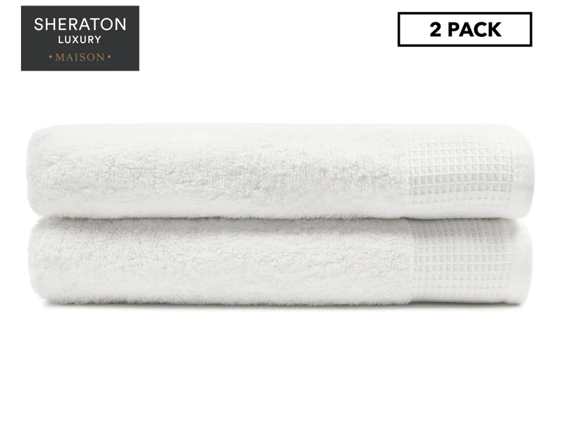 Sheraton Luxury Maison Greenwich Bath Towel 2-Pack - White