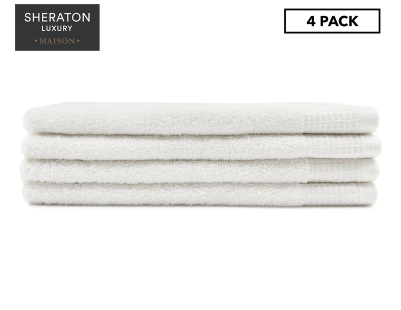 Sheraton Luxury Maison Greenwich Hand Towel 4-Pack - White