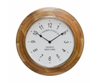 JK EUROPE SAINT THOMAS Large 66cm Round Wall Clock with Wooden Surround and White Face