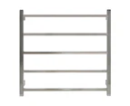 AGUZZO Ezy Fit Dual Wired Square Tube Heated Towel Rail 75 x 70cm - Polished SS
