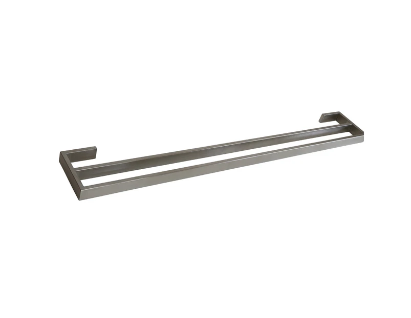 AGUZZO Montangna Stainless Steel Double Towel Rail 900mm - Brushed Satin