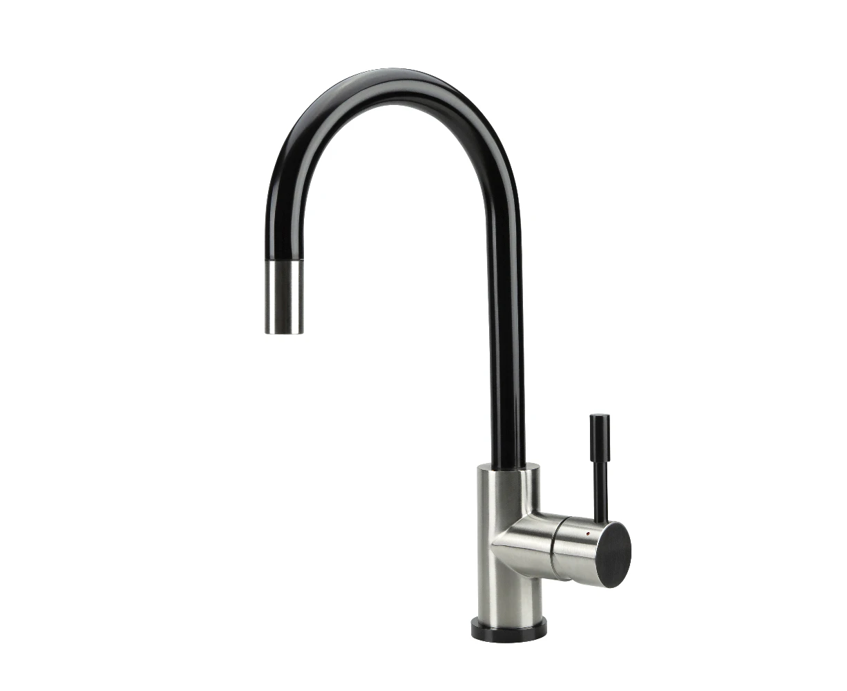 SWEDIA Klaas Stainless Steel Kitchen Mixer Tap w Pull-Out - Brushed Black Satin