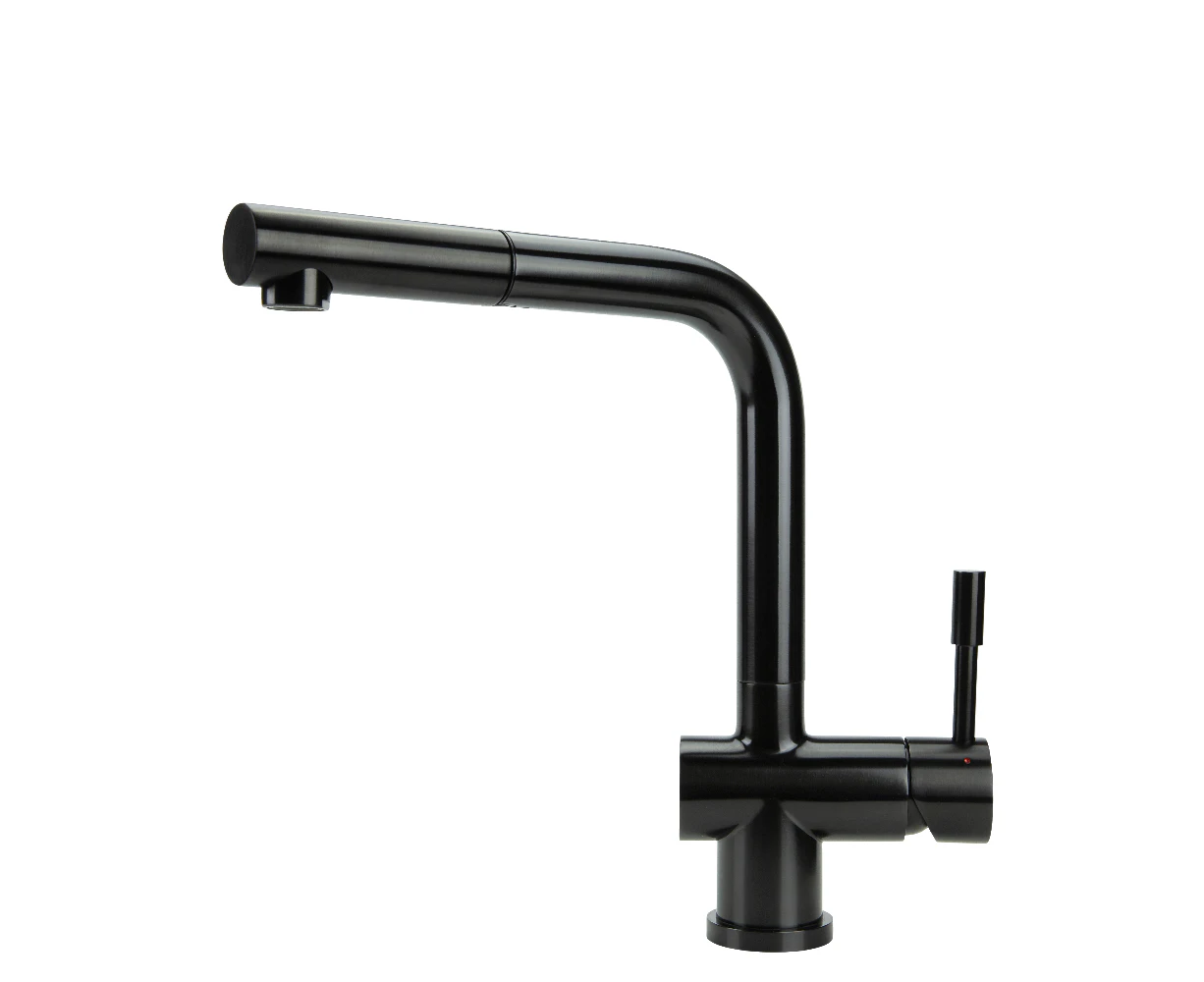 SWEDIA Sigge Stainless Steel Kitchen Mixer Tap with Pull-Out - Satin Black