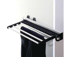 HEUGER Slide-Out Side-Mounted Trouser and Tie Rack with Frame
