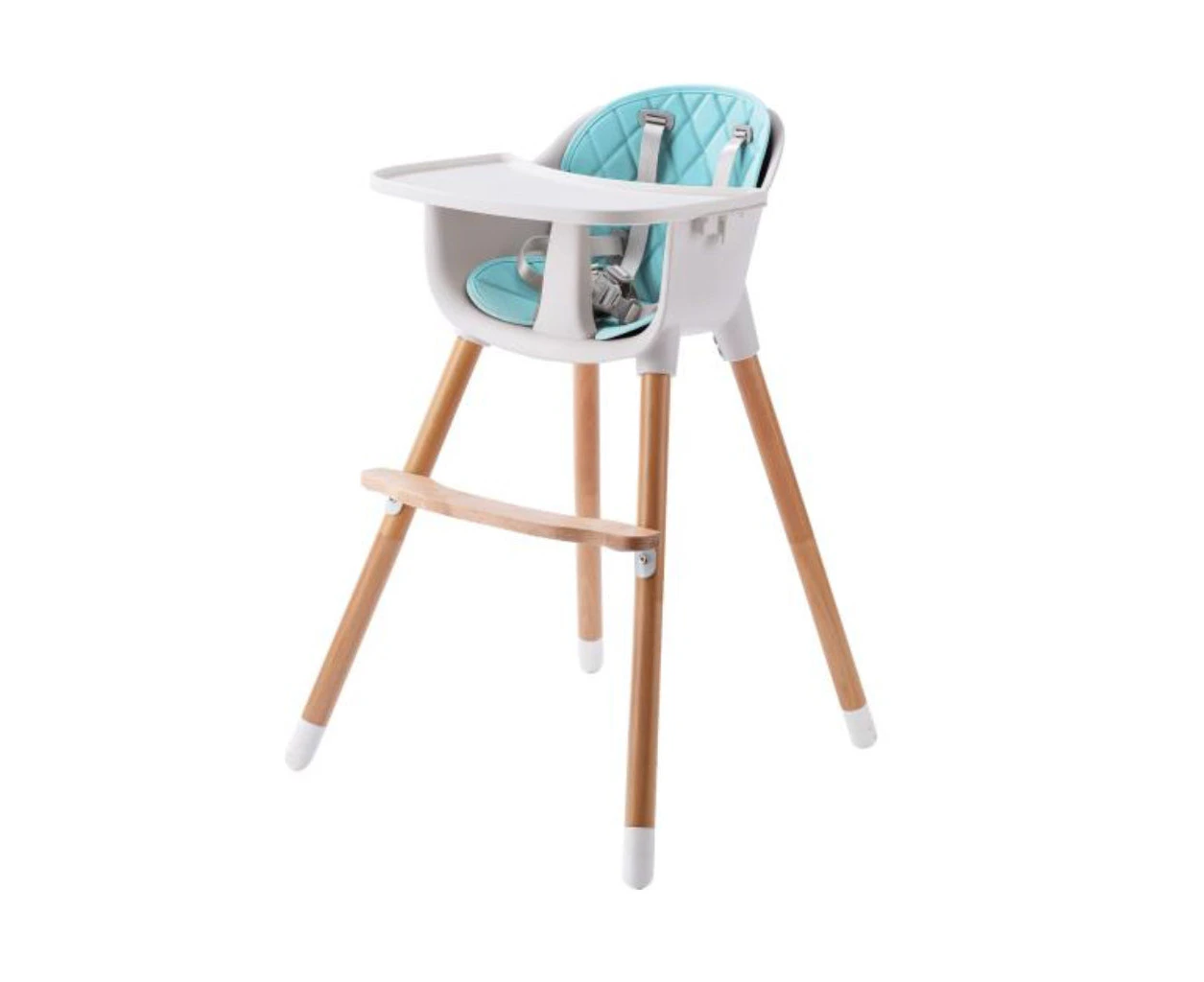 JOY  BABY Amelia 2-in-1 Timber Highchair - Blue