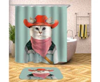 Cowboy Cat Shower Curtain
