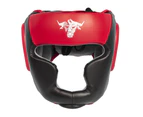 Head Guard boxing Headgear Training Kick Boxing Protector Sparring Gear Face Helmet by Javson - Black