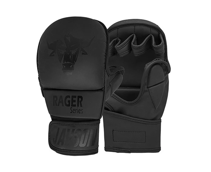 MMA Gloves  Shouter Gloves Boxing Punch Bag Training by Javson - Black/Black