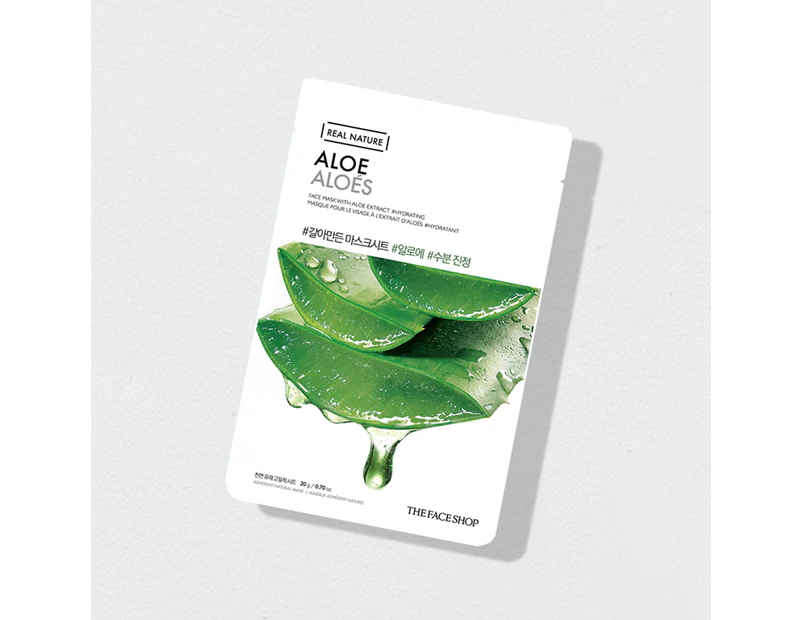 THEFACESHOP REAL NATURE Face Mask - Aloe (EOFY DEAL)