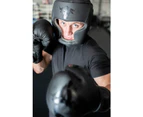 Head Guard boxing Headgear Training Kick Boxing Protector Sparring Gear Face Helmet by Javson - Black/Black