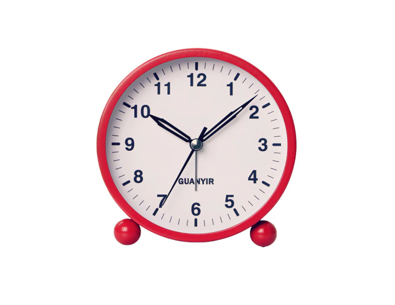 Creative Student Metal Alarm Clock - Red