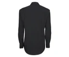 B&C Mens Sharp Twill Cotton Long Sleeve Shirt / Mens Shirts (Black) - BC113