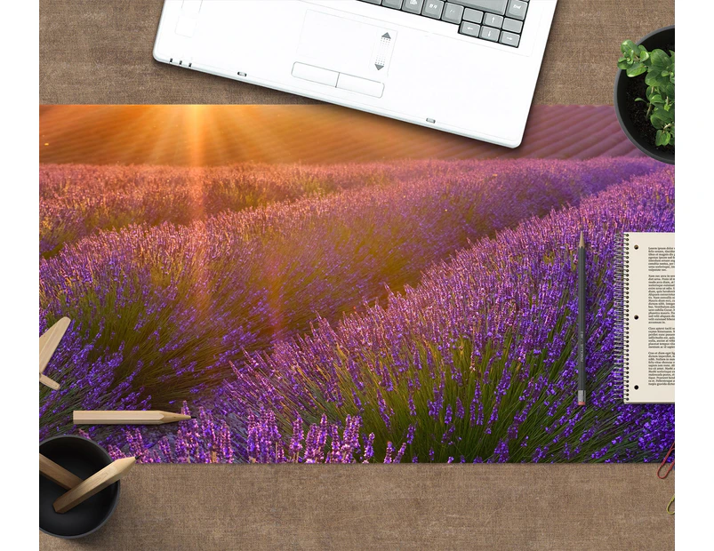 3D Lavender Bushes 12331 Studio MetaFlorica Non-slip Office Desk Mouse Mat Mouse Pads Large Keyboard Pad Mat Game